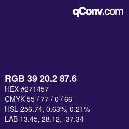 カラーコード: RGB 39 20.2 87.6 | qconv.com