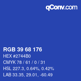Color code: RGB 39 68 176 | qconv.com
