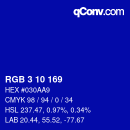 Color code: RGB 3 10 169 | qconv.com