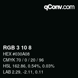 Farbcode: RGB 3 10 8 | qconv.com