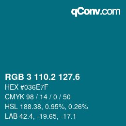 カラーコード: RGB 3 110.2 127.6 | qconv.com