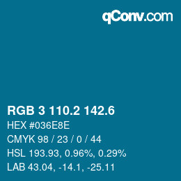 カラーコード: RGB 3 110.2 142.6 | qconv.com
