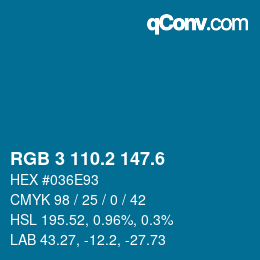カラーコード: RGB 3 110.2 147.6 | qconv.com