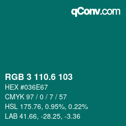 カラーコード: RGB 3 110.6 103 | qconv.com