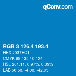 カラーコード: RGB 3 126.4 193.4 | qconv.com