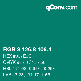 カラーコード: RGB 3 126.8 108.4 | qconv.com