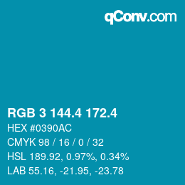 カラーコード: RGB 3 144.4 172.4 | qconv.com