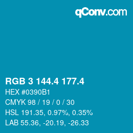 カラーコード: RGB 3 144.4 177.4 | qconv.com