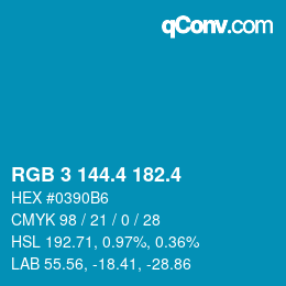 カラーコード: RGB 3 144.4 182.4 | qconv.com