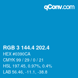 カラーコード: RGB 3 144.4 202.4 | qconv.com