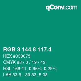 カラーコード: RGB 3 144.8 117.4 | qconv.com