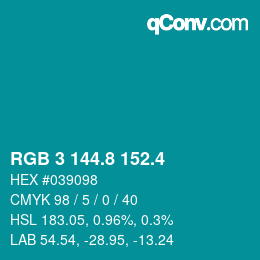 カラーコード: RGB 3 144.8 152.4 | qconv.com
