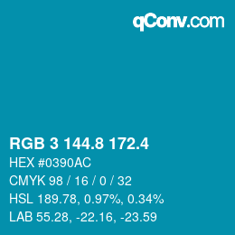 カラーコード: RGB 3 144.8 172.4 | qconv.com