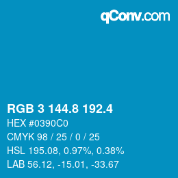 カラーコード: RGB 3 144.8 192.4 | qconv.com