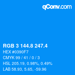 カラーコード: RGB 3 144.8 247.4 | qconv.com