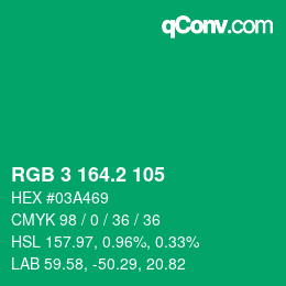 カラーコード: RGB 3 164.2 105 | qconv.com
