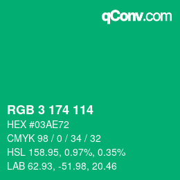 Color code: RGB 3 174 114 | qconv.com