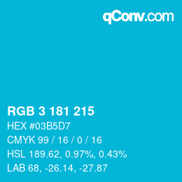 Color code: RGB 3 181 215 | qconv.com
