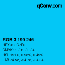 Color code: RGB 3 199 246 | qconv.com