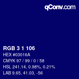 Color code: RGB 3 1 106 | qconv.com
