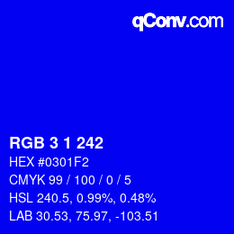 Color code: RGB 3 1 242 | qconv.com
