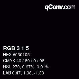 Color code: RGB 3 1 5 | qconv.com