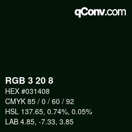 Farbcode: RGB 3 20 8 | qconv.com