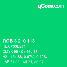Color code: RGB 3 210 113 | qconv.com