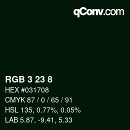 Farbcode: RGB 3 23 8 | qconv.com