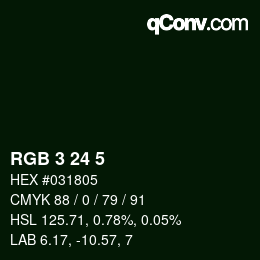 Farbcode: RGB 3 24 5 | qconv.com