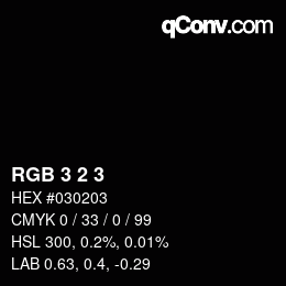 Color code: RGB 3 2 3 | qconv.com