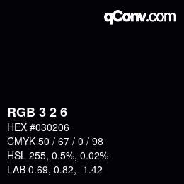 Color code: RGB 3 2 6 | qconv.com