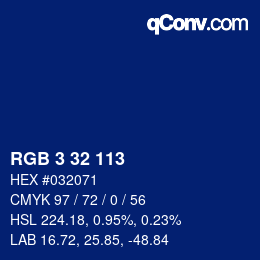 Color code: RGB 3 32 113 | qconv.com