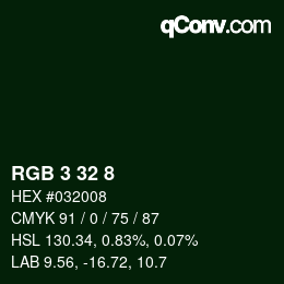 Farbcode: RGB 3 32 8 | qconv.com