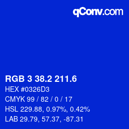 カラーコード: RGB 3 38.2 211.6 | qconv.com