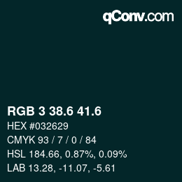 カラーコード: RGB 3 38.6 41.6 | qconv.com