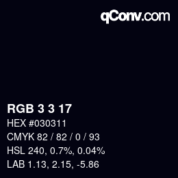 Color code: RGB 3 3 17 | qconv.com