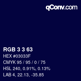 Color code: RGB 3 3 63 | qconv.com