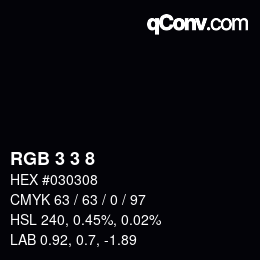 Farbcode: RGB 3 3 8 | qconv.com