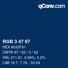 Color code: RGB 3 47 97 | qconv.com
