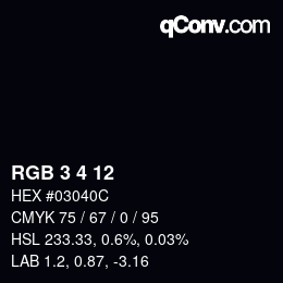 Color code: RGB 3 4 12 | qconv.com