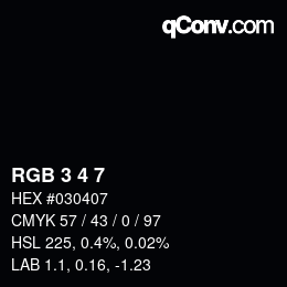 Color code: RGB 3 4 7 | qconv.com