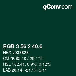 カラーコード: RGB 3 56.2 40.6 | qconv.com