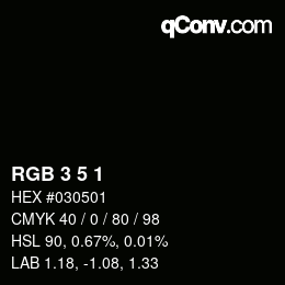 Color code: RGB 3 5 1 | qconv.com