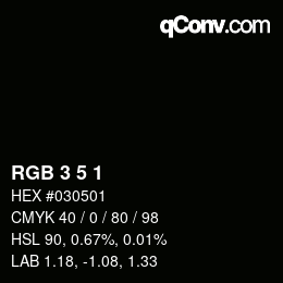 カラーコード: RGB 3 5 1 | qconv.com