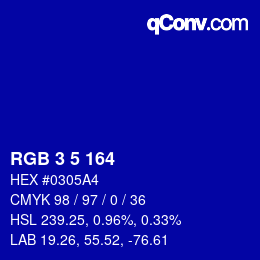 Color code: RGB 3 5 164 | qconv.com