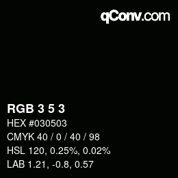 カラーコード: RGB 3 5 3 | qconv.com