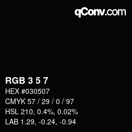 カラーコード: RGB 3 5 7 | qconv.com