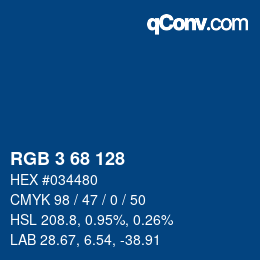 Color code: RGB 3 68 128 | qconv.com