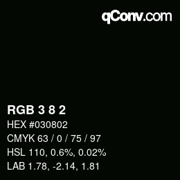 Farbcode: RGB 3 8 2 | qconv.com